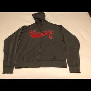 Wisconsin Badgers Grey Hoodie size large